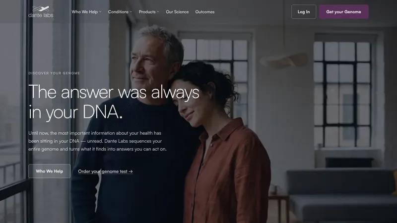 Dante Labs website, rebuilt by Jose Baptista